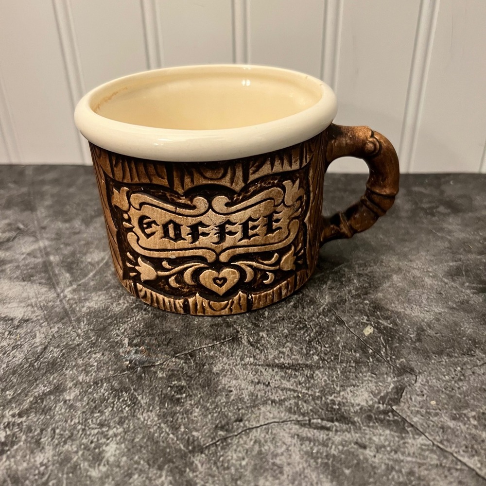 Vintage Treasure Craft Barrel Stoneware Coffee Mug